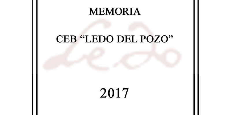 Memoria CEB Ledo del Pozo 2017