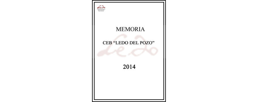 Memoria CEB Ledo del Pozo 2014