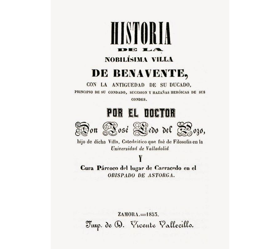 Historia de la nobilísima villa de Benavente