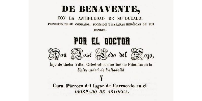 Historia de la nobilísima villa de Benavente